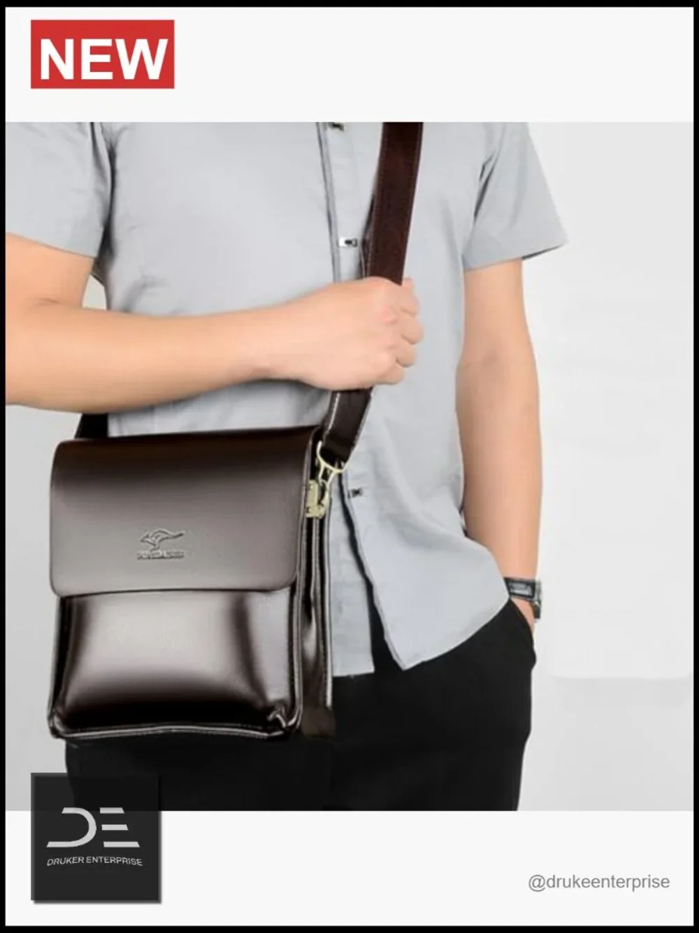 N/A leather messenger